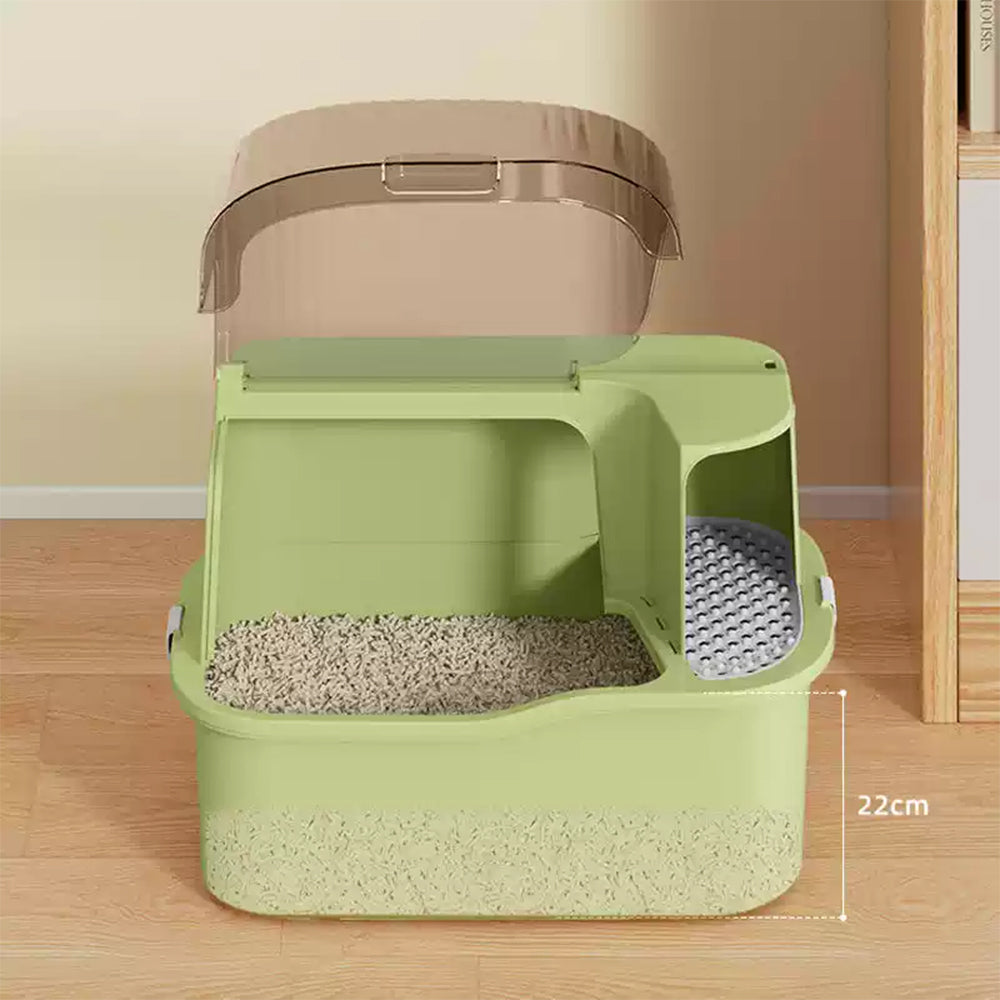 Extra Large Front Entry Cat Litter Box – Anti-Tracking Corridor Design