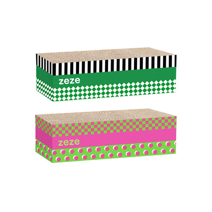 ZEZE 3-in-1 Cat Scratcher – Large Corrugated Cardboard