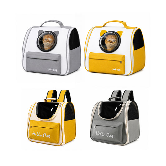 Large Capacity Pet Backpack – Cats and Small Dogs, Double-Strap Design-Cats up to 20 lbs, Dogs up to 15 lbs