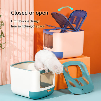 PAKEWAY Starry Valley Cat Litter Box 44x53.5x37.9cm