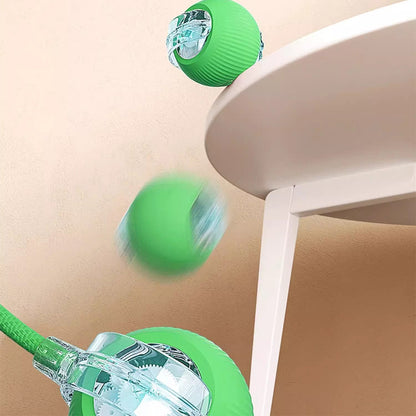 Smart Interactive Pet Ball Toy – 3 Speed Modes with Teaser Rope 1Pcs Random