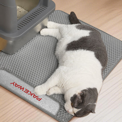 PAKEWAY Cat Litter Mat with Non-Slip Washable 69x51cm
