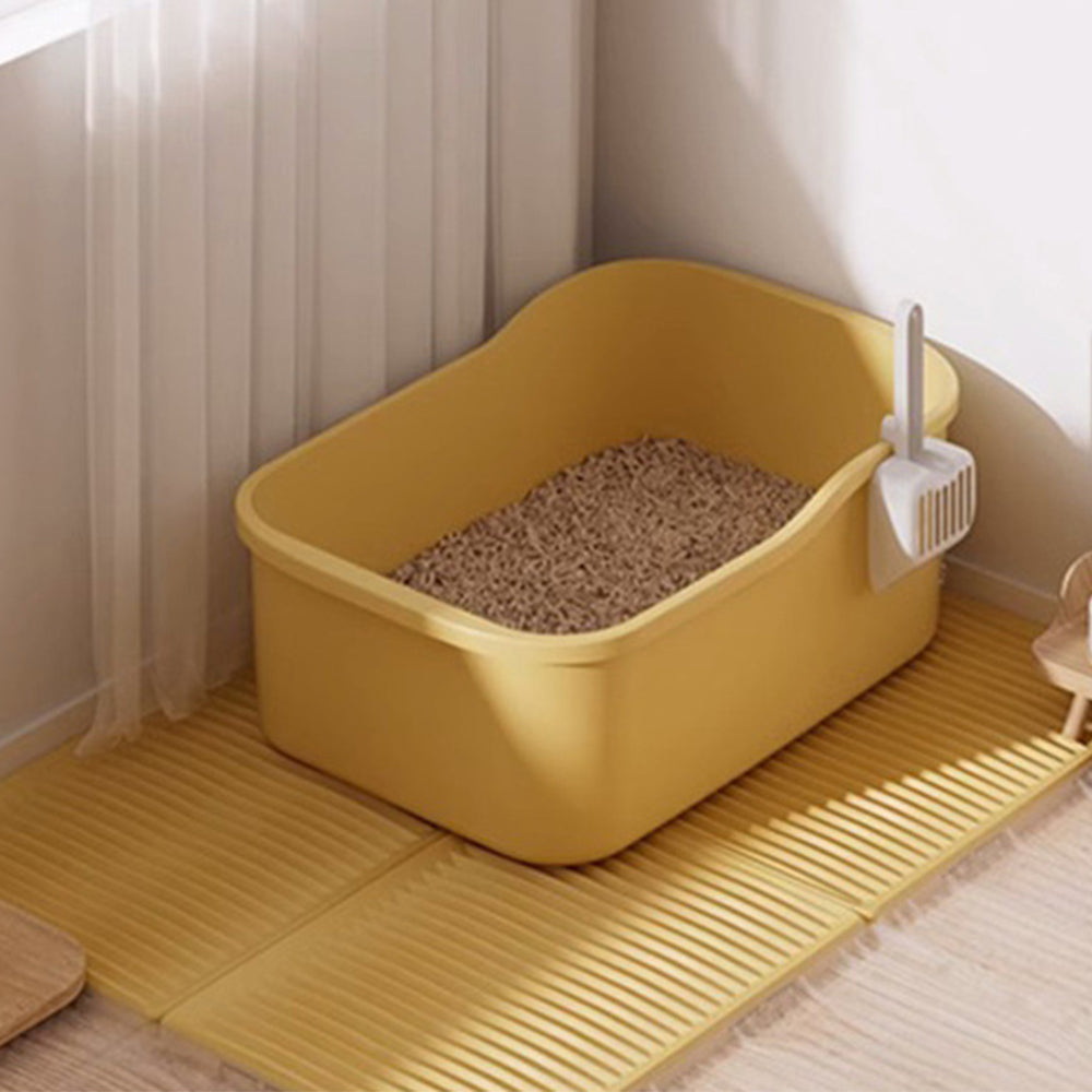 Extra Large Interlocking Cat Litter Mat – Washable Anti-Tracking Litter Catcher
