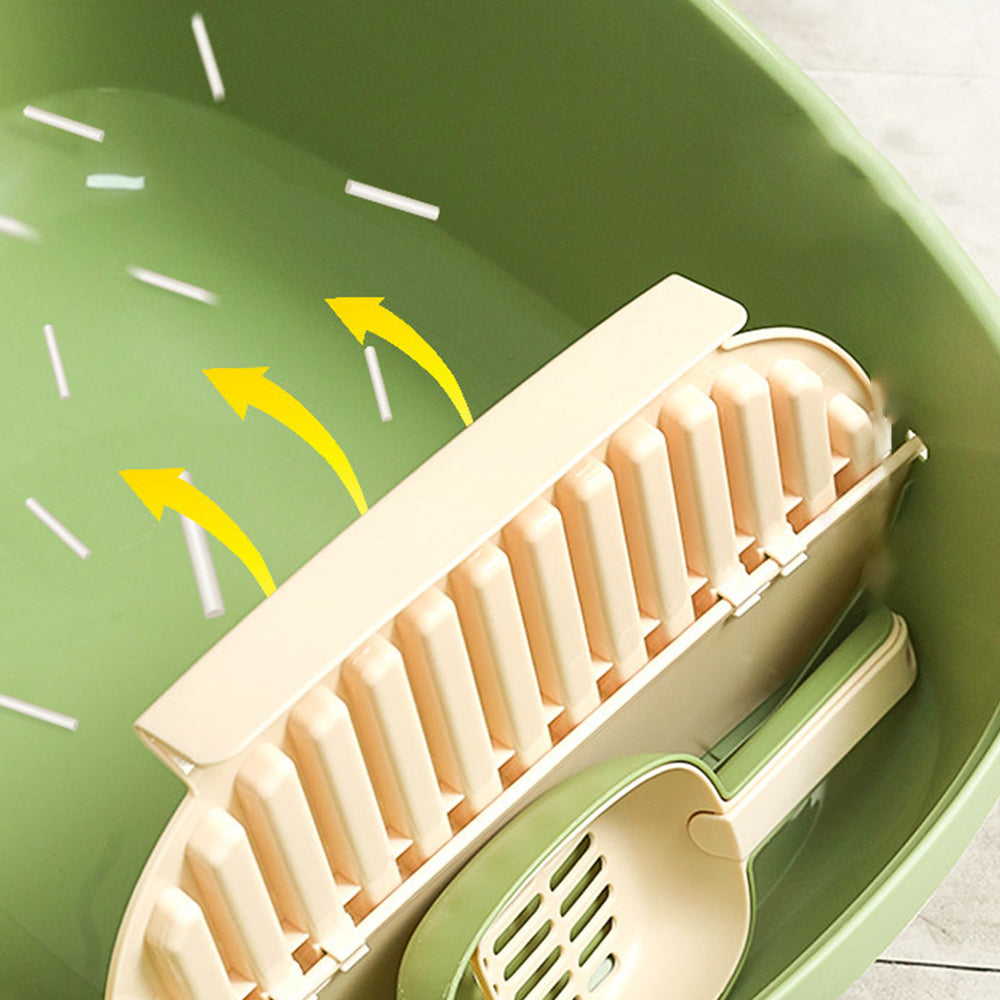 Large Open Cat Litter Box with Removable Wide Step