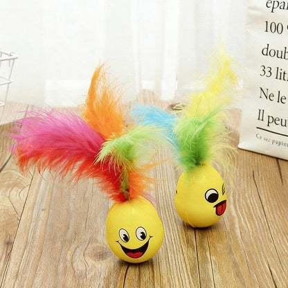 Roly-Poly Feather Interactive Cat Toy