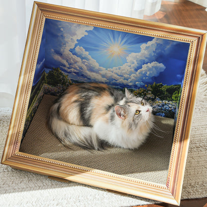 Oil Painting Cat Scratcher Bed