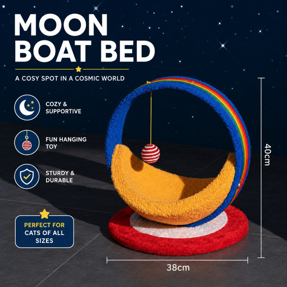 Luxury Galaxy Series Moon Boat Cat Tower