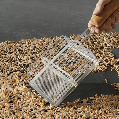 Sliding Sifting Cat Litter Scoop – Dual Mesh, Non-Stick Design