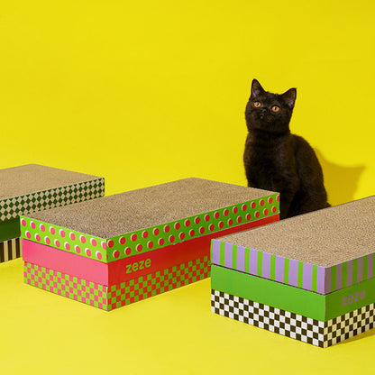 ZEZE 3-in-1 Cat Scratcher – Large Corrugated Cardboard