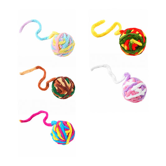 Plush Yarn Bell Ball Cat Toys