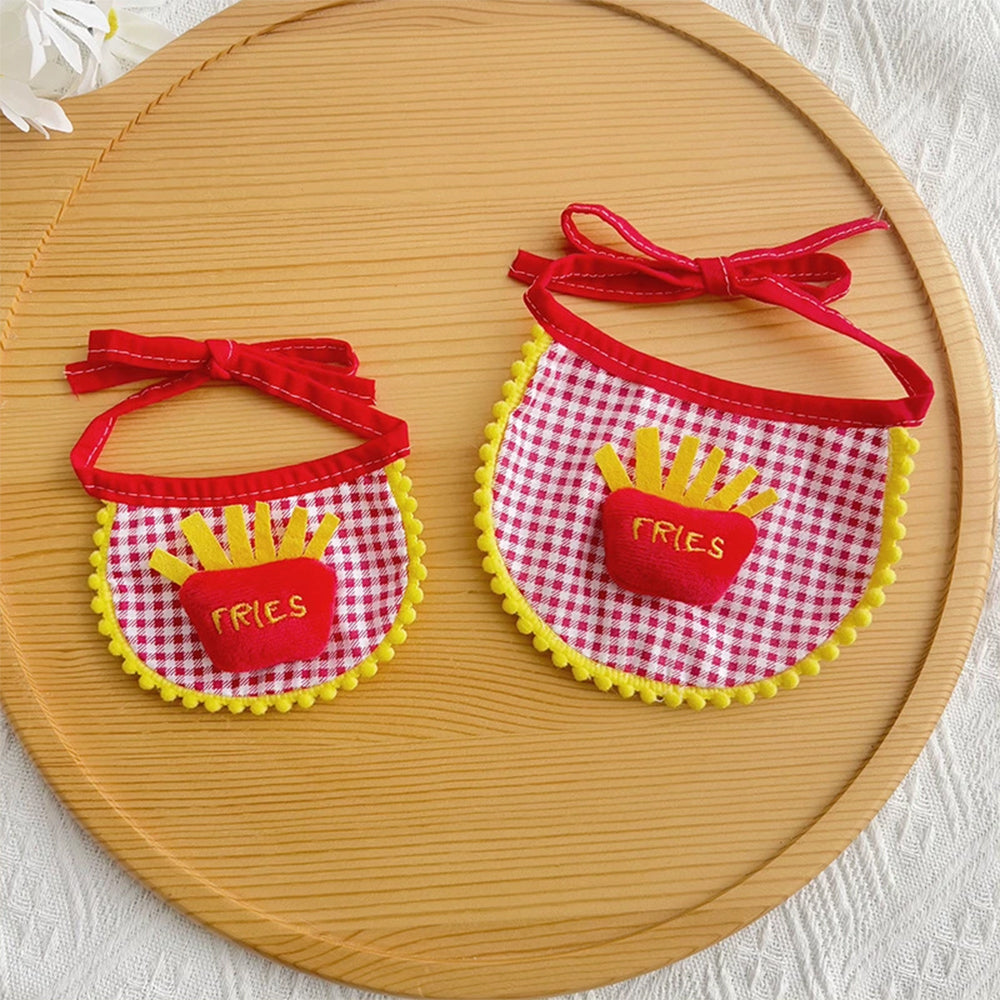 French Fries Pet Bandana Bib – Cute Drool Scarf