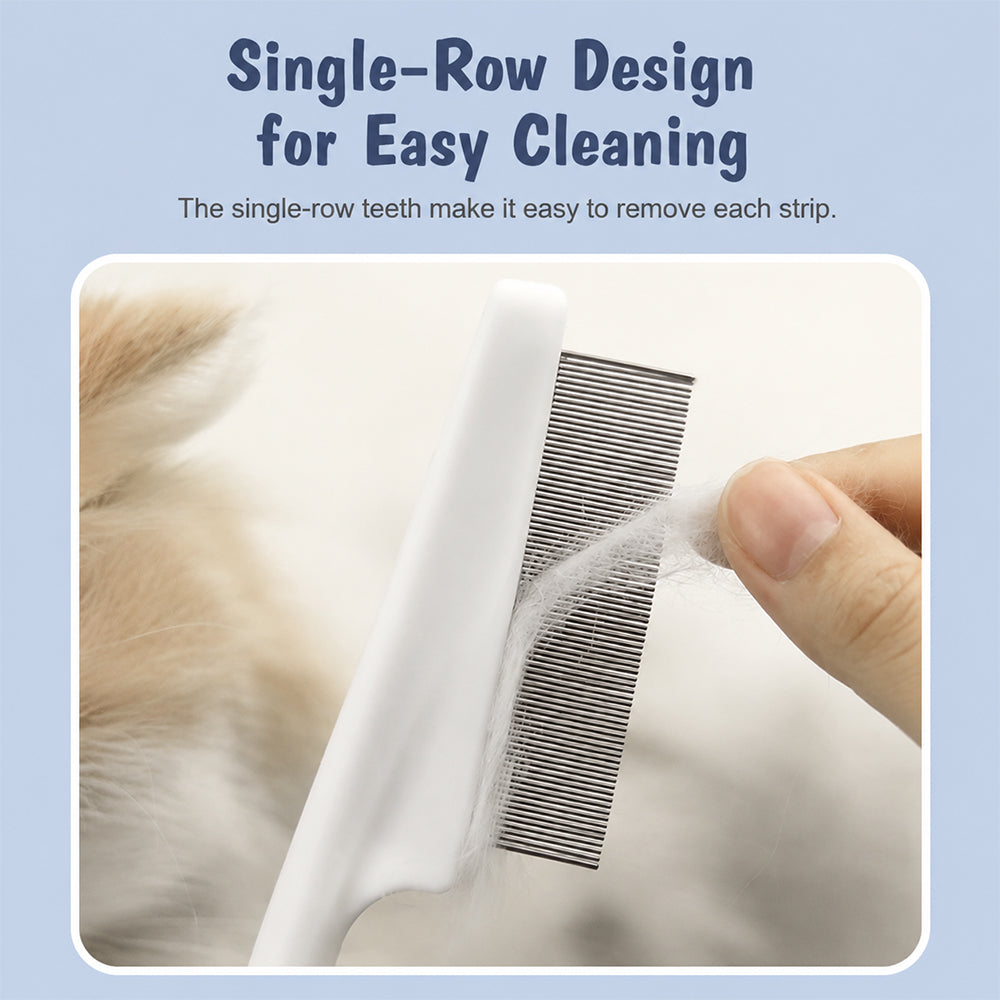 Pet Flea Comb – Fine Tooth Grooming Comb for Cats & Dogs