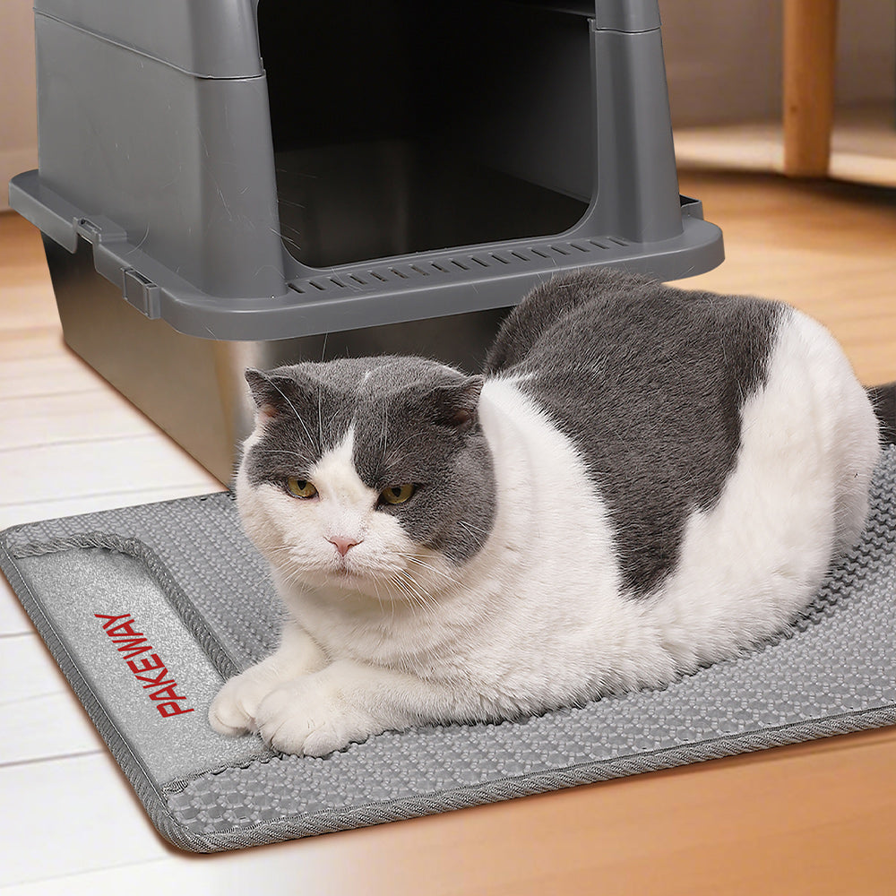 PAKEWAY Cat Litter Mat with Non-Slip Washable 69x51cm