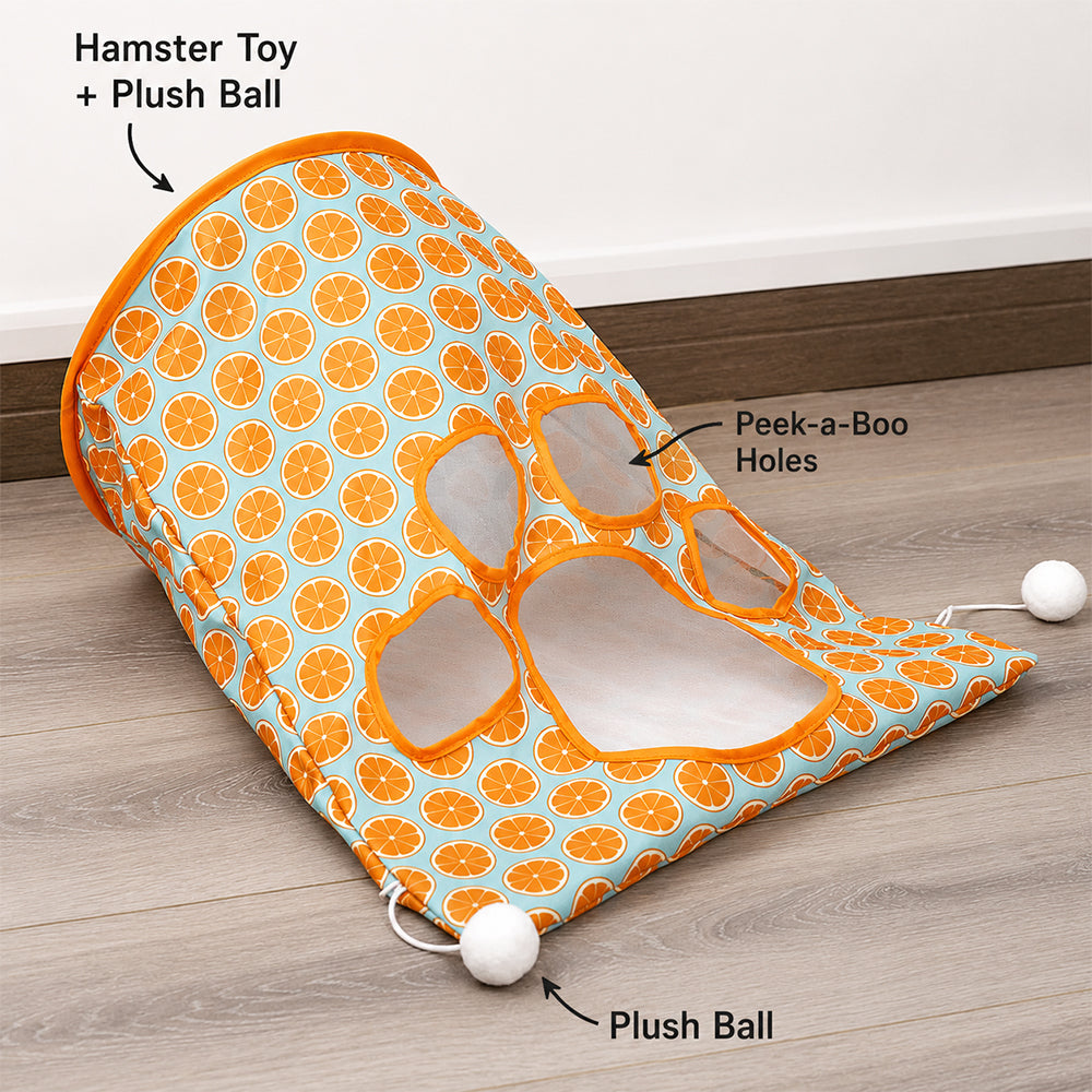 Cat Tunnel Toy – Foldable Crinkle Interactive Multi-Hole Play Tunnel