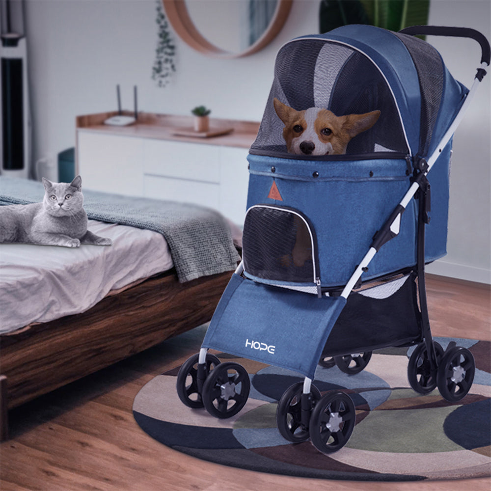 Easy Fold Pet Stroller - One-Touch Folding Design