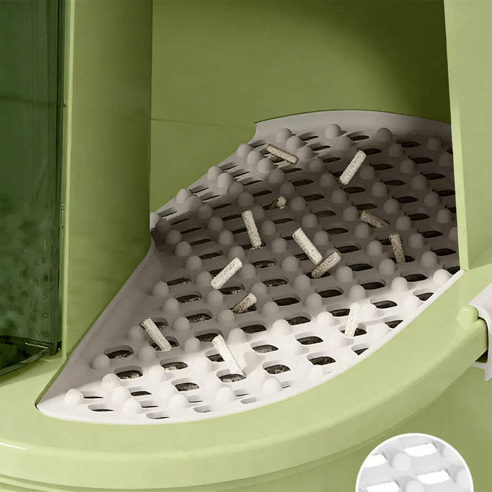 Extra Large Front Entry Cat Litter Box – Anti-Tracking Corridor Design