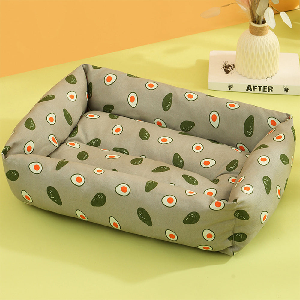 Pet Bed Bolster Square Removable Washable