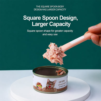 Pet Food Spoon Silicone Can Scraper Long Handle