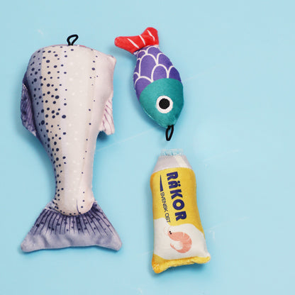 Catnip Fish Plush Toy – Crinkle Sound Chew & Play Toy