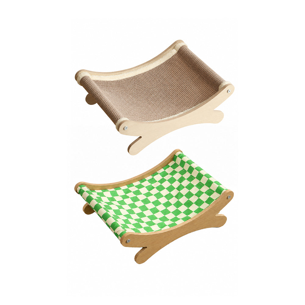Cat Hammock Bed Wooden Frame Rocking