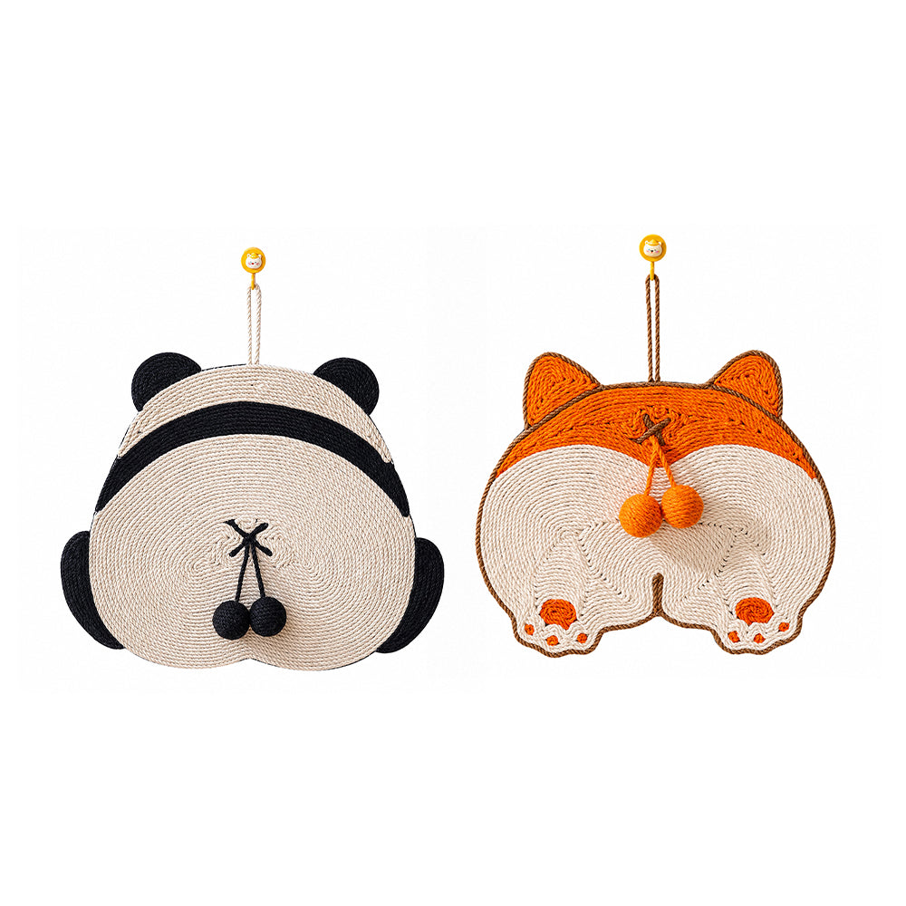 Sisal Cat Scratch Pad – Wall-Mount & Freestanding with Bell Ball