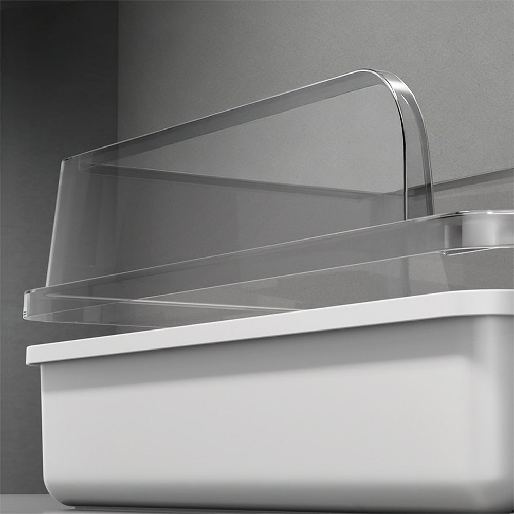 Large Cat Litter Box with Waste Drawer – Anti-Tracking Open Litter Tray