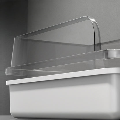 Large Cat Litter Box with Waste Drawer – Anti-Tracking Open Litter Tray