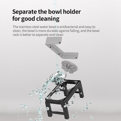 PAKEWAY Lifting Bowl With Five Height Adjustable(Two Steel Bowls)