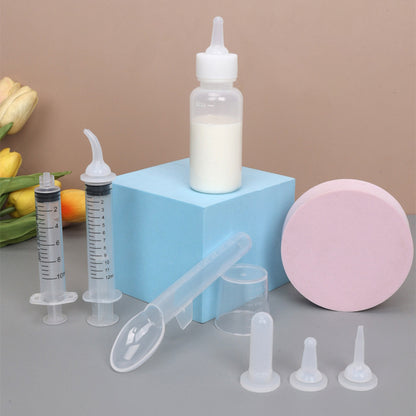 Pet Feeding Bottle Set – Newborn Puppy & Kitten Nursing Kit (PVC Storage Case)