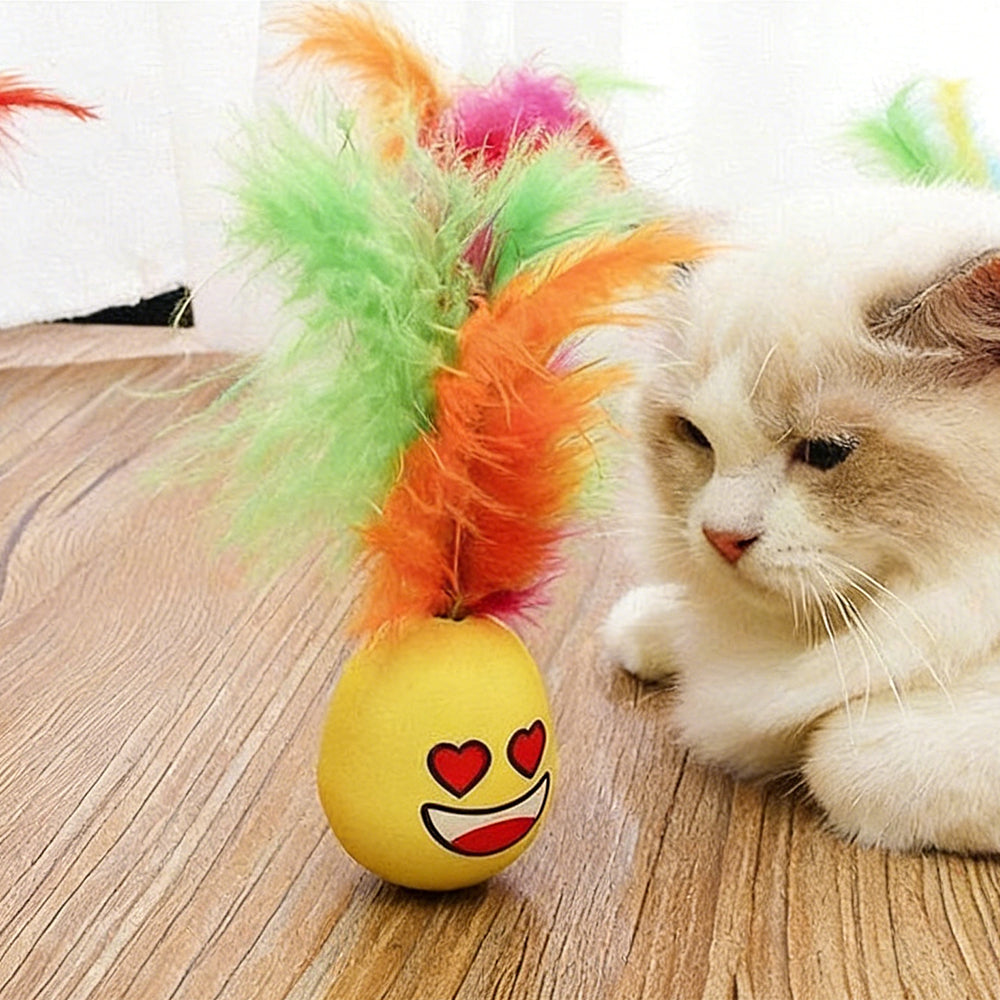 Roly-Poly Feather Interactive Cat Toy