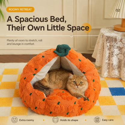 Enclosed Cat Bed Cozy Warm House
