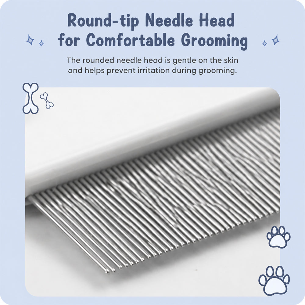 Pet Flea Comb – Fine Tooth Grooming Comb for Cats & Dogs