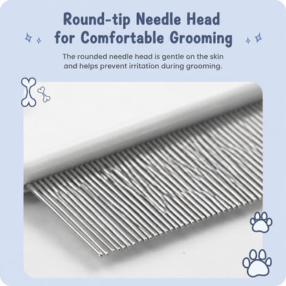 Pet Flea Comb – Fine Tooth Grooming Comb for Cats & Dogs