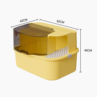 Extra Large Front Entry Cat Litter Box – Anti-Tracking Corridor Design