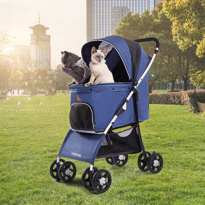 Easy Fold Pet Stroller - One-Touch Folding Design