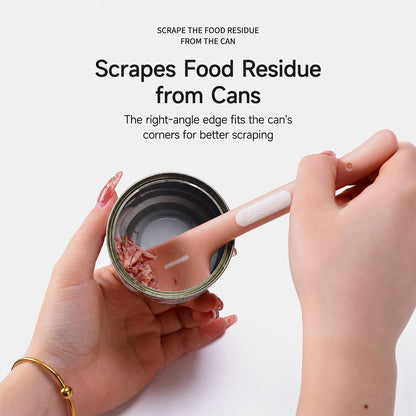 Pet Food Spoon Silicone Can Scraper Long Handle