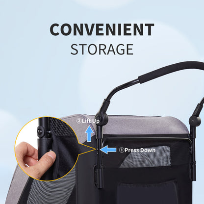 Easy Fold Pet Stroller - One-Touch Folding Design