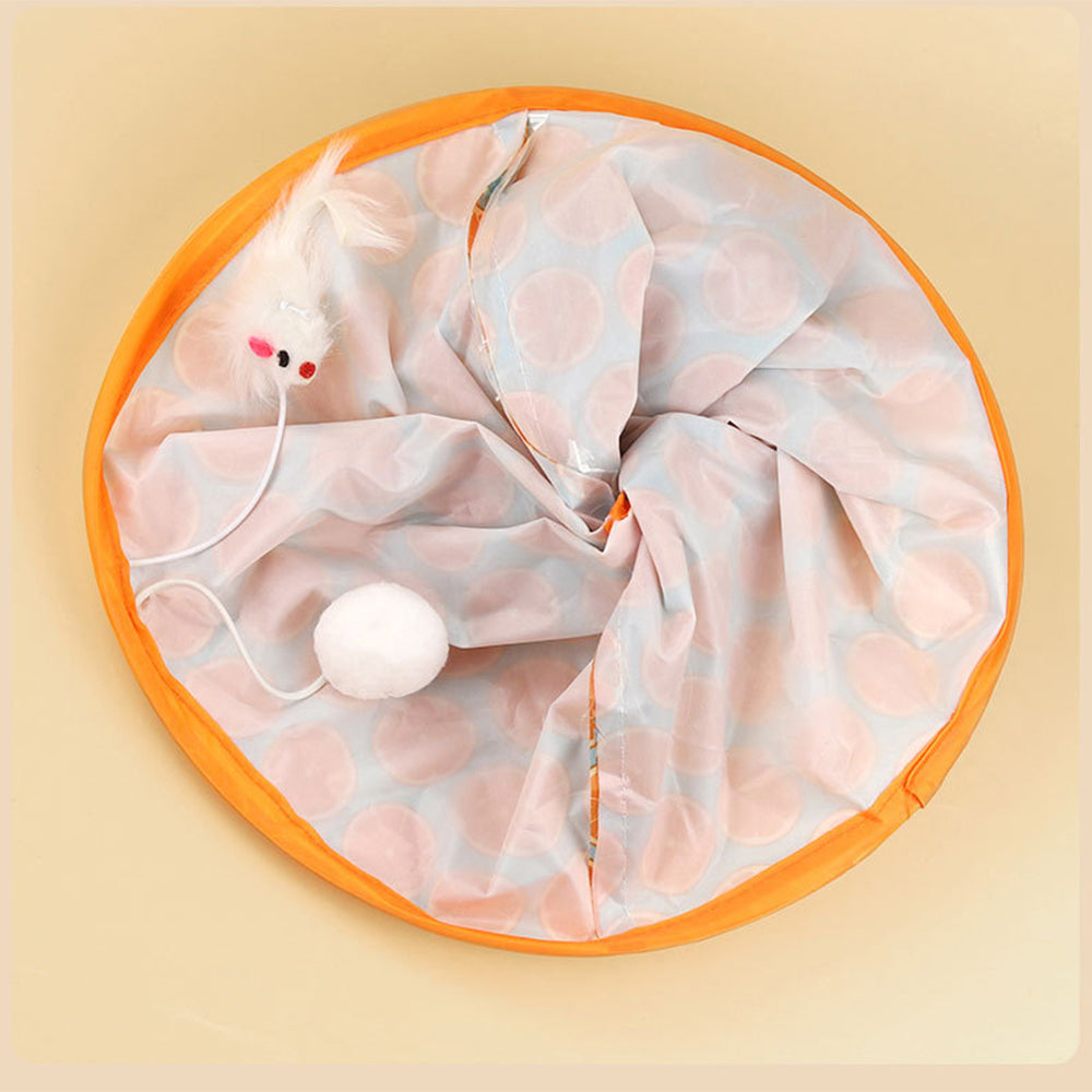 Cat Tunnel Toy – Foldable Crinkle Interactive Multi-Hole Play Tunnel