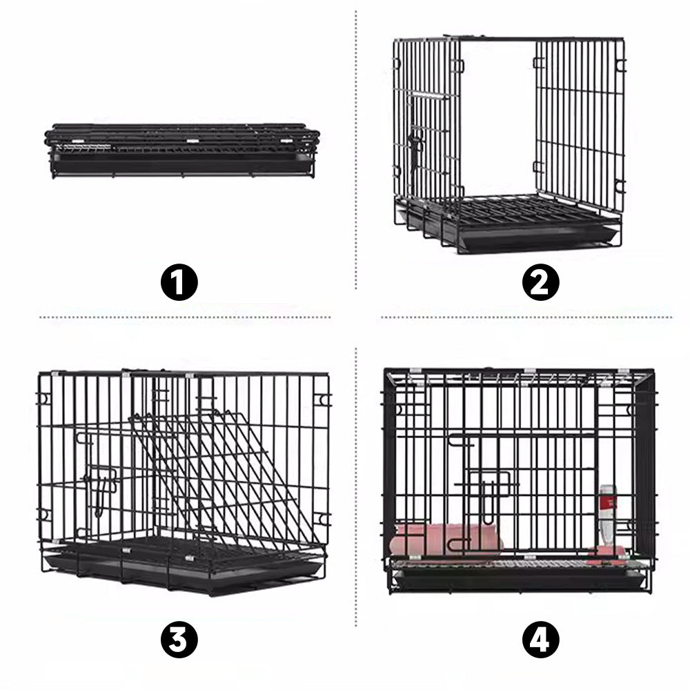 Multi-Function Pet Crate with Tray & Pad