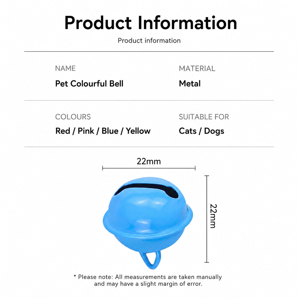Pet Collar Bell 22mm DIY Accessory for Cats and Dogs