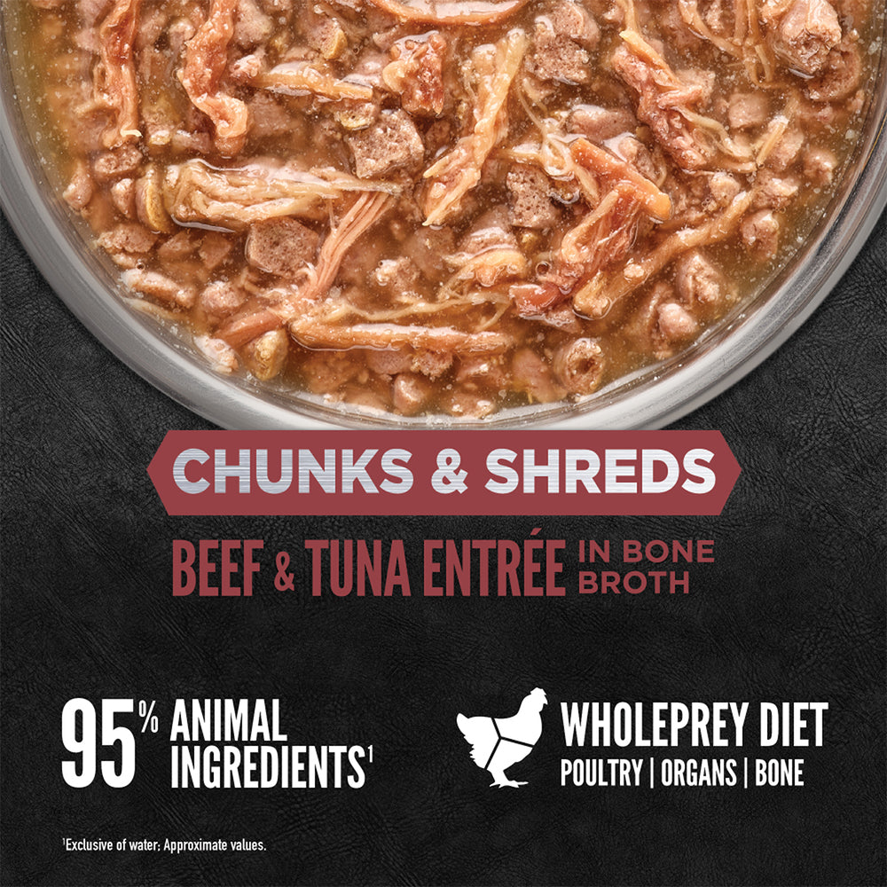 ORIJEN Chunks & Shreds - Beef & Tuna Entrée Wet Cat Food