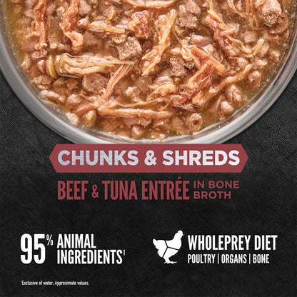ORIJEN Chunks & Shreds - Beef & Tuna Entrée Wet Cat Food