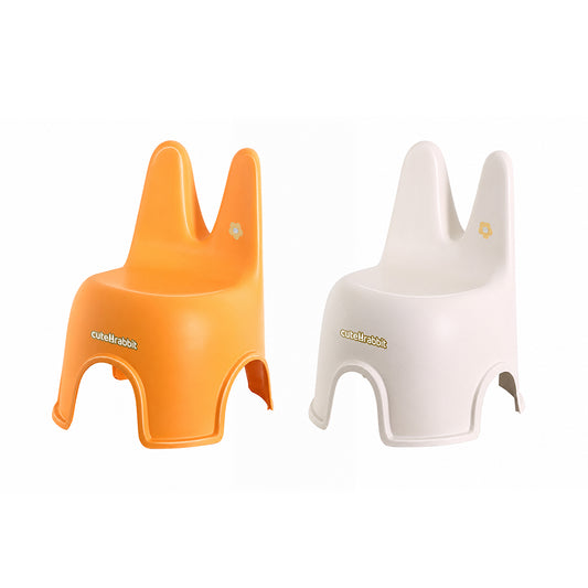 Children’s Cartoon Bunny Plastic Stool – Large Stackable Chair