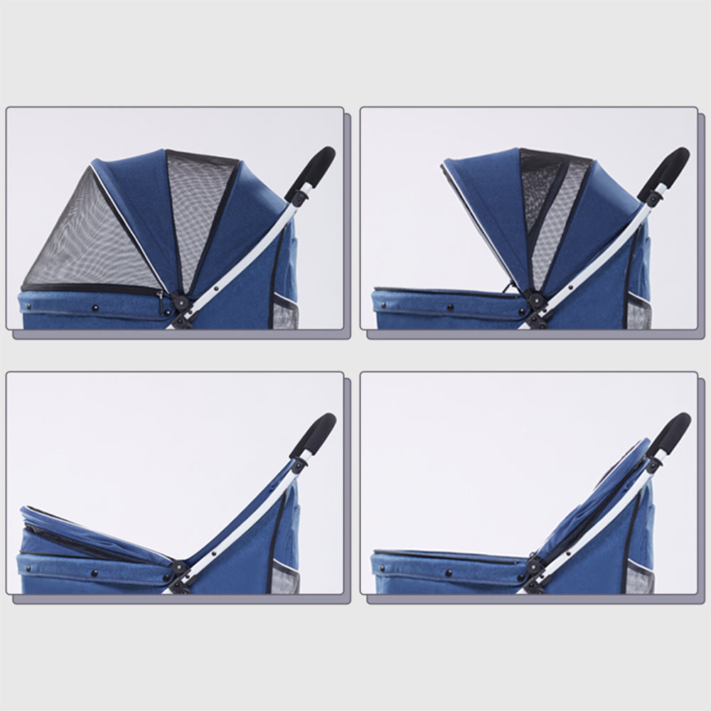 Easy Fold Pet Stroller - One-Touch Folding Design