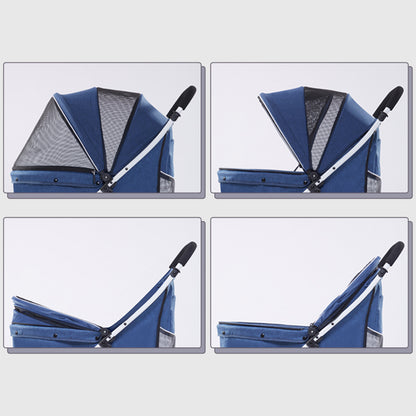 Easy Fold Pet Stroller - One-Touch Folding Design