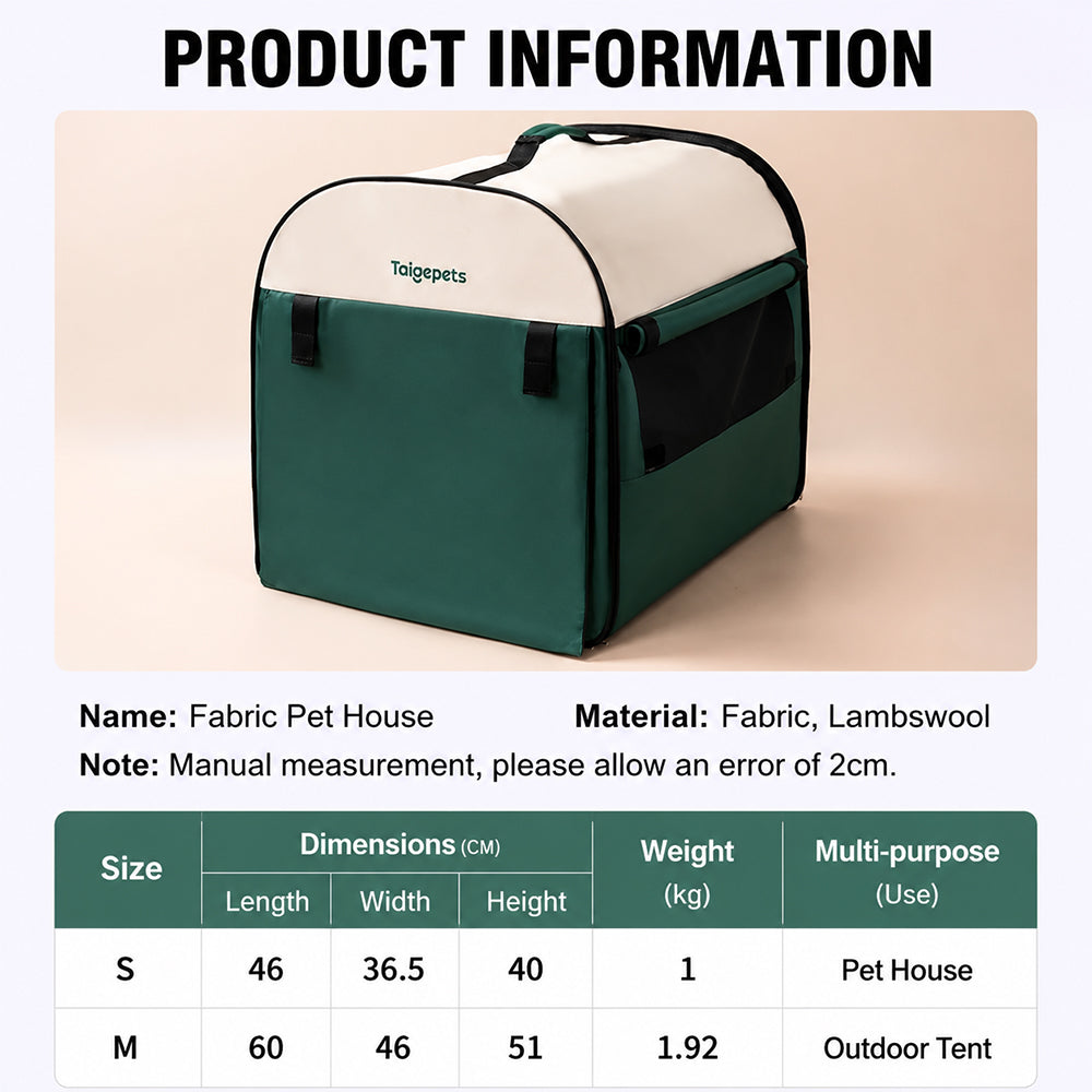 Foldable Pet Car Travel Crate | Portable Carrier for Cats & Dogs
