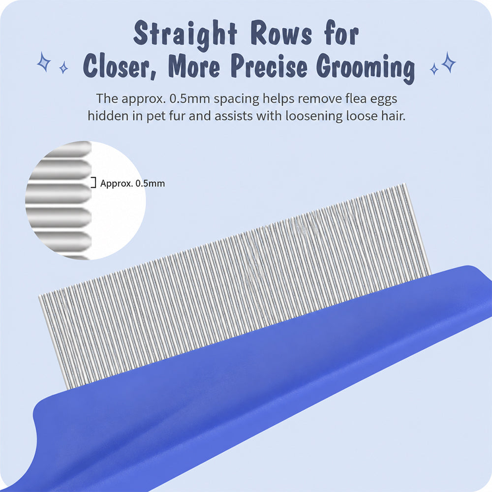 Pet Flea Comb – Fine Tooth Grooming Comb for Cats & Dogs
