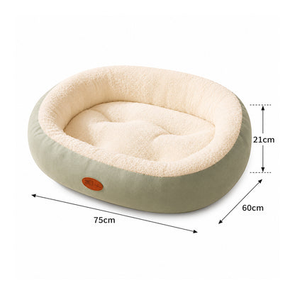 Warm Pet Bed Thick Oval Cozy Cushion