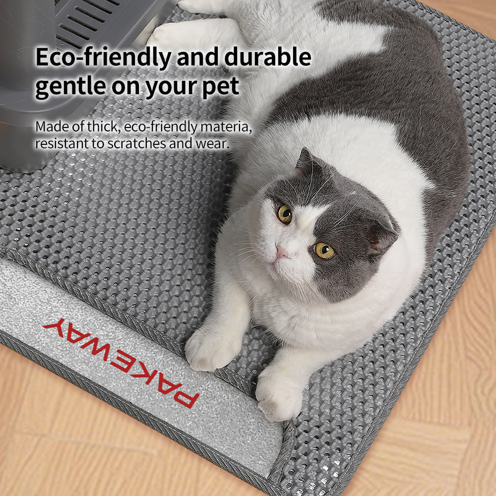 PAKEWAY Cat Litter Mat with Non-Slip Washable 69x51cm