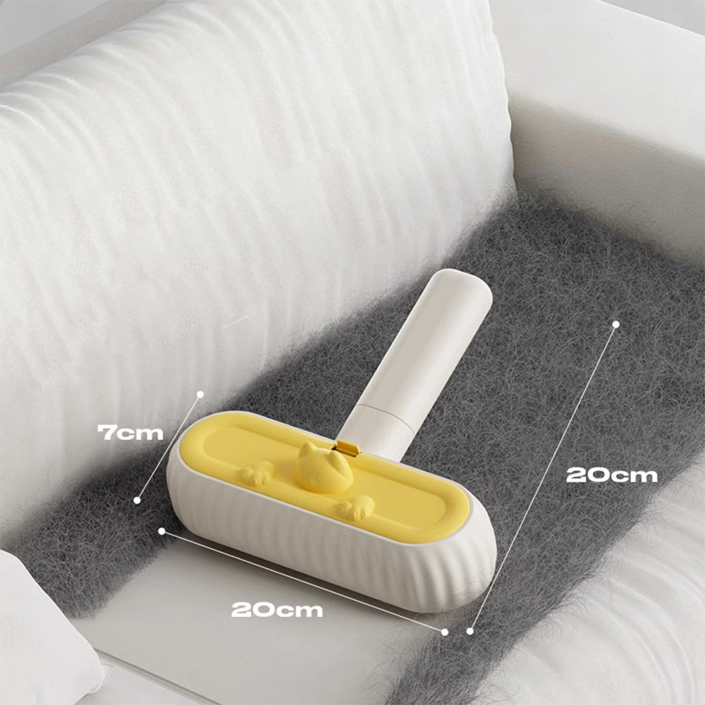 Reusable Pet Hair Remover – Self-Cleaning Fur Removal Brush with Extended Handle